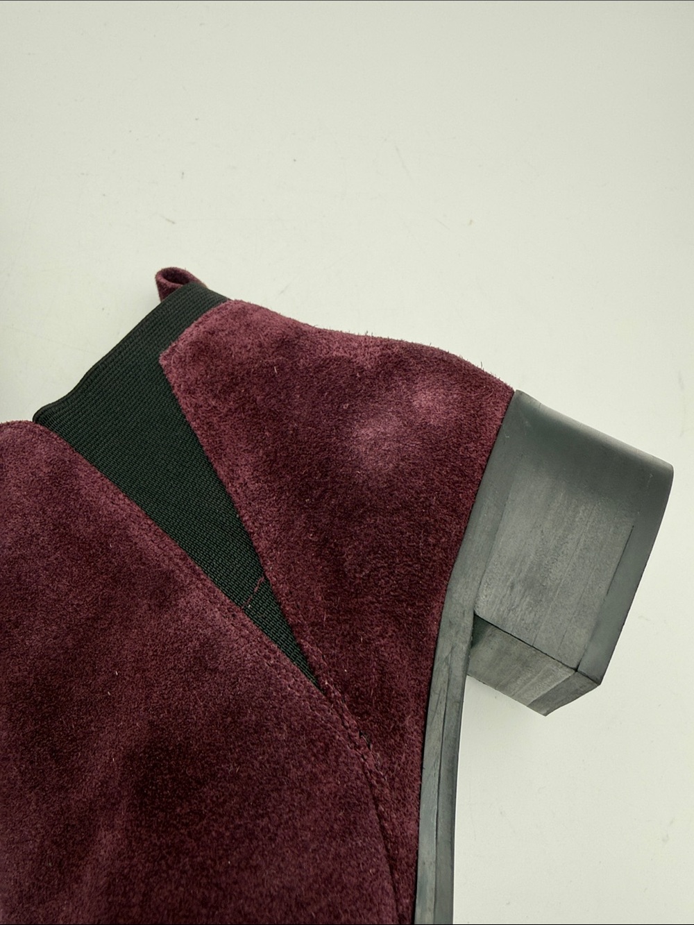 Marc Fisher Burgundy Suede Pointed Chelsea Booties women 9M pull on casual retro - Picture 6 of 16